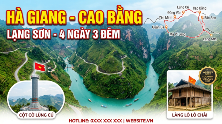 TOUR HÀ GIANG - CAO BẰNG 4 NGÀY 3 ĐÊM TỪ LẠNG SƠN